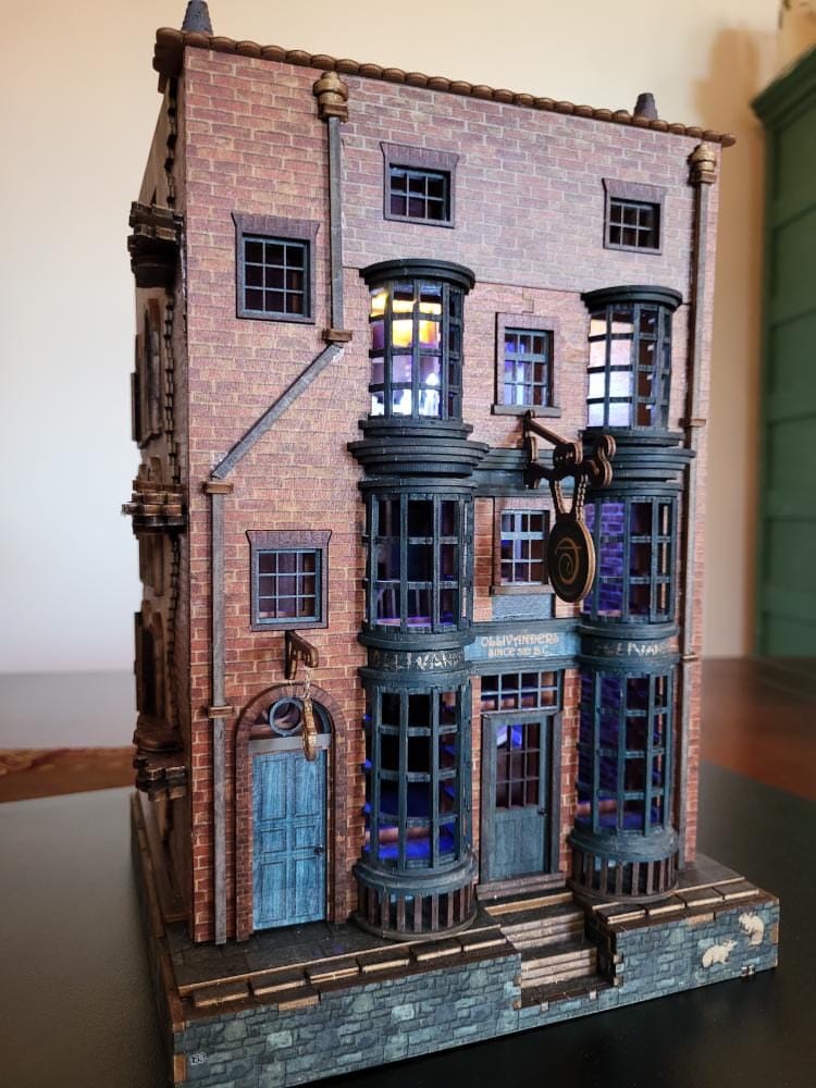 Customer photo review of Ollivanders Wand Shop Pre-Colored Book Nook | LKWood