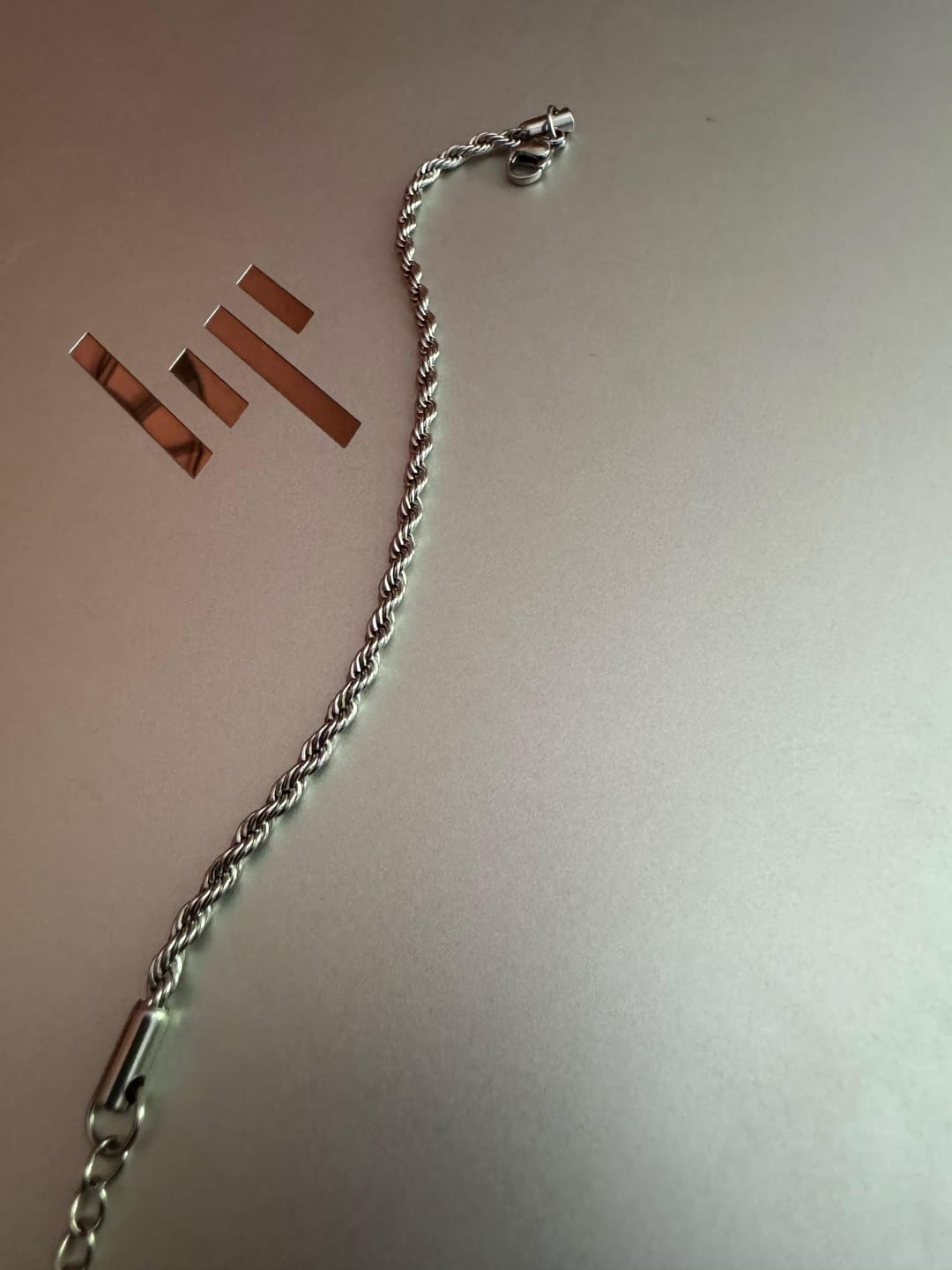 Customer photo review of Rope Bracelet (Silver) 3MM