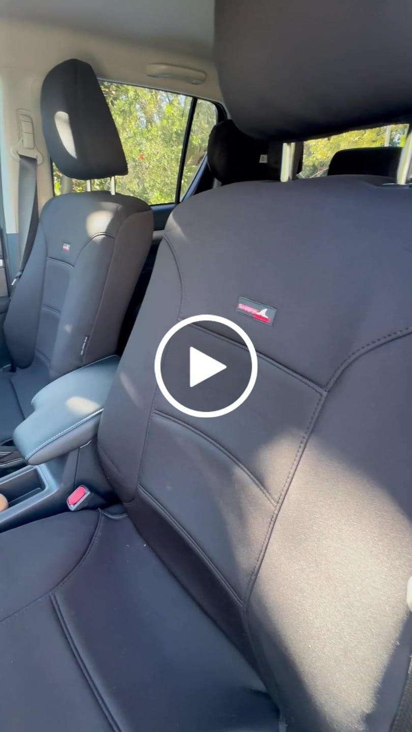 Customer video review of Sharkskin Seat Covers for Toyota Hilux SR / SR5 (07/2015-ON)