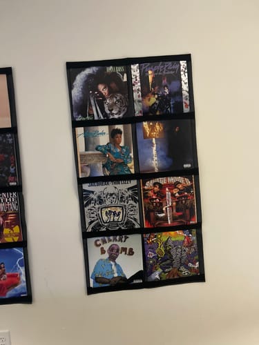 Customer photo review of 12" Vinyl Record Display Frame - LP Wall Storage