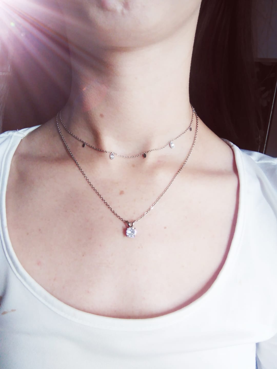 Customer photo review of Shine Drops Halskette | 18K vergoldet