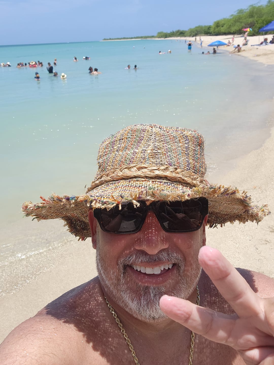 Customer photo review of Rainbow Woven Hemp Hat