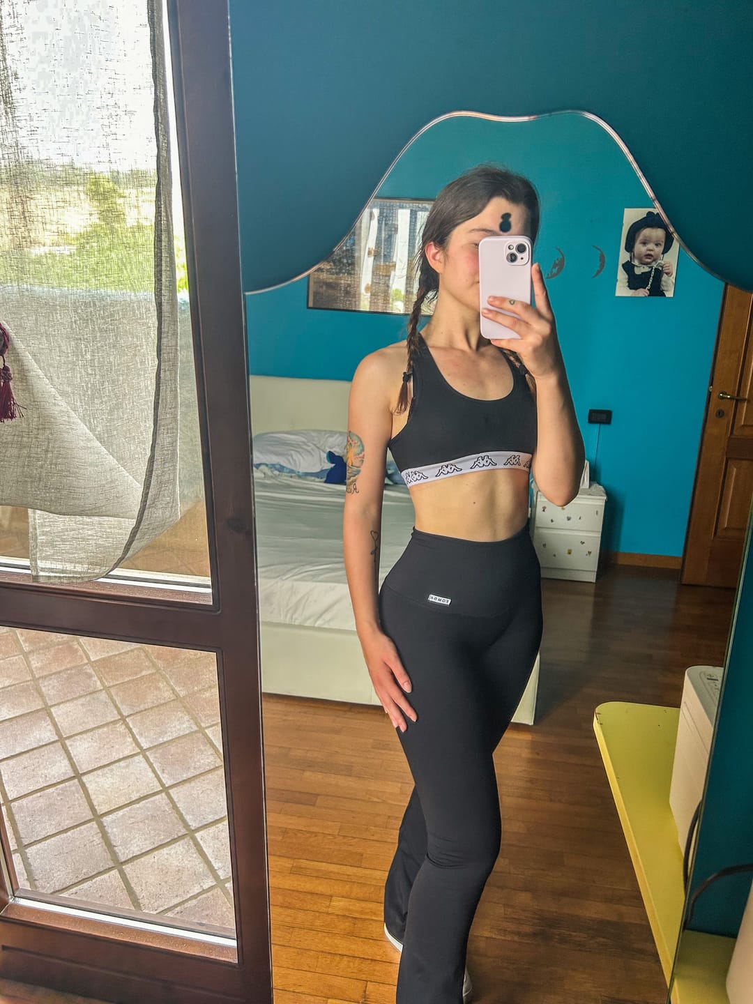 Customer photo review of Leggings a Zampa di Elefante Nero