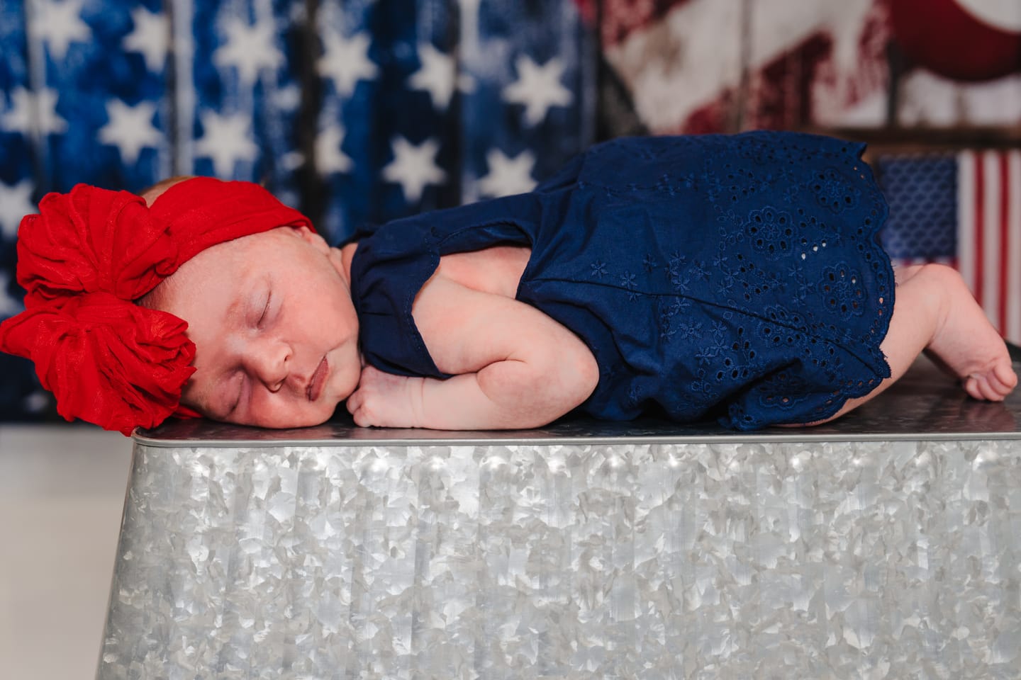 Customer photo review of Ruffled Headband-Bright Red