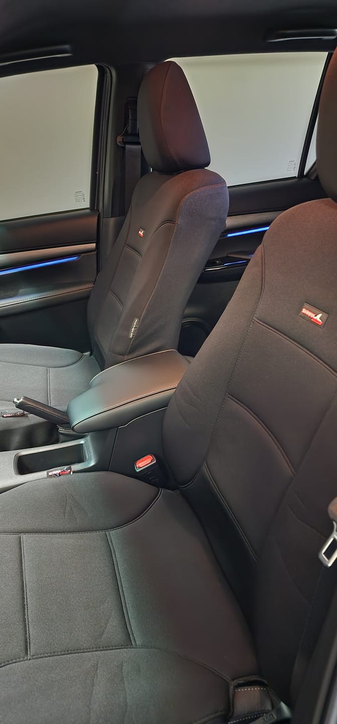 Customer photo review of Sharkskin Seat Covers for Toyota Hilux SR / SR5 (07/2015-ON)