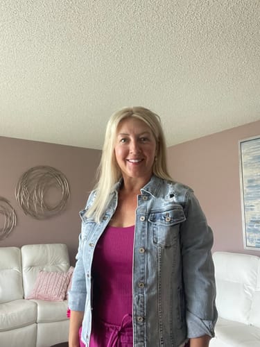 Customer photo review of Kancan Zoe Denim Jacket (Mid Wash)