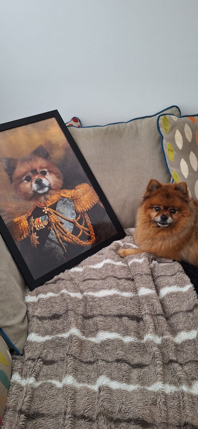 Customer photo review of The Veteran: Custom Pet Portrait