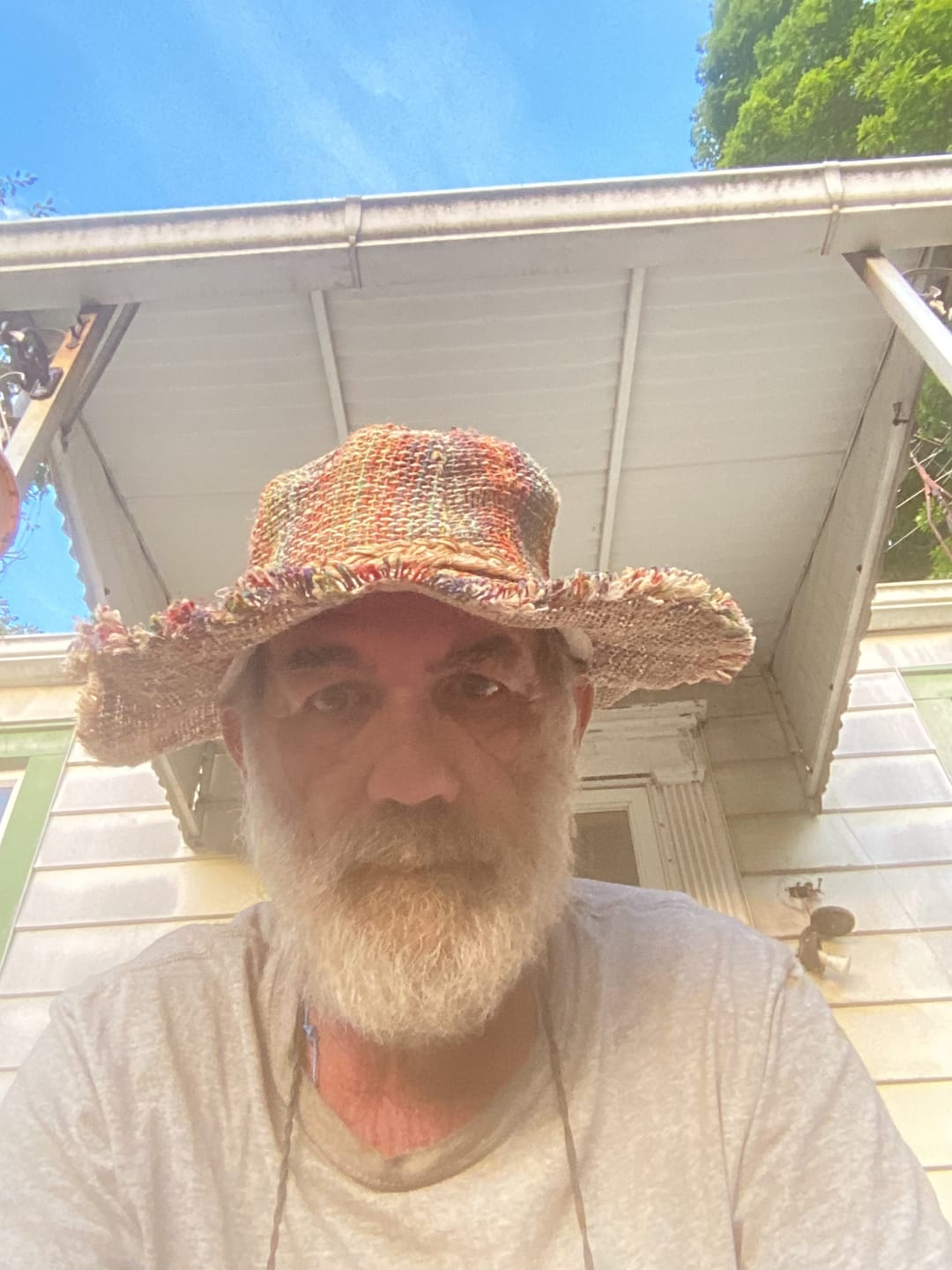 Customer photo review of Rainbow Woven Hemp Hat