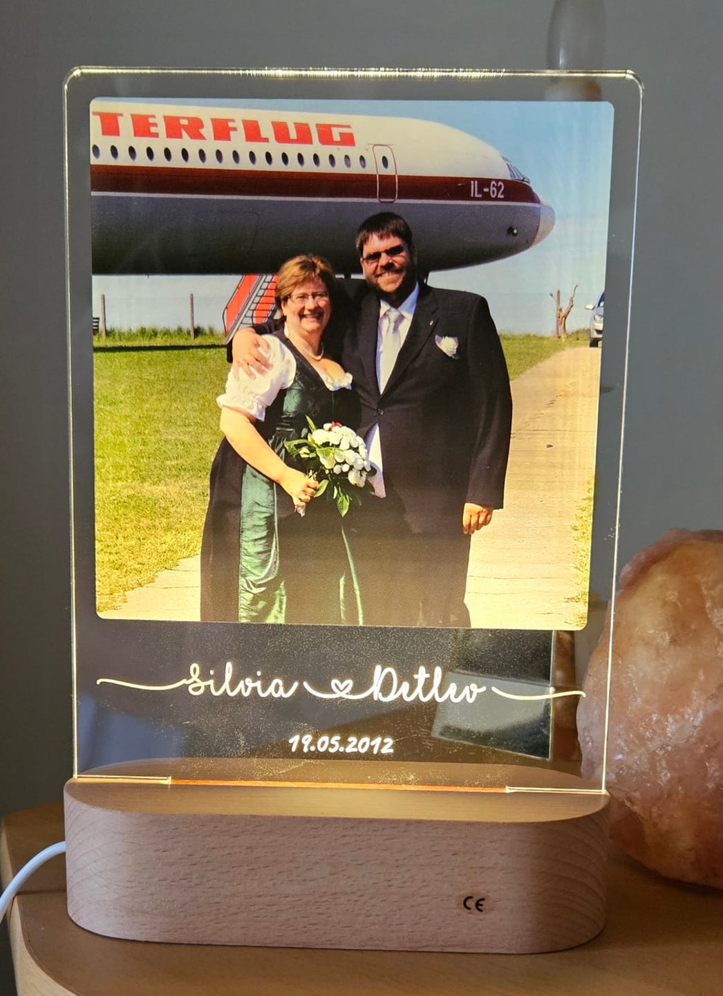 Customer photo review of Euer Liebeslicht mit Foto (eckig)