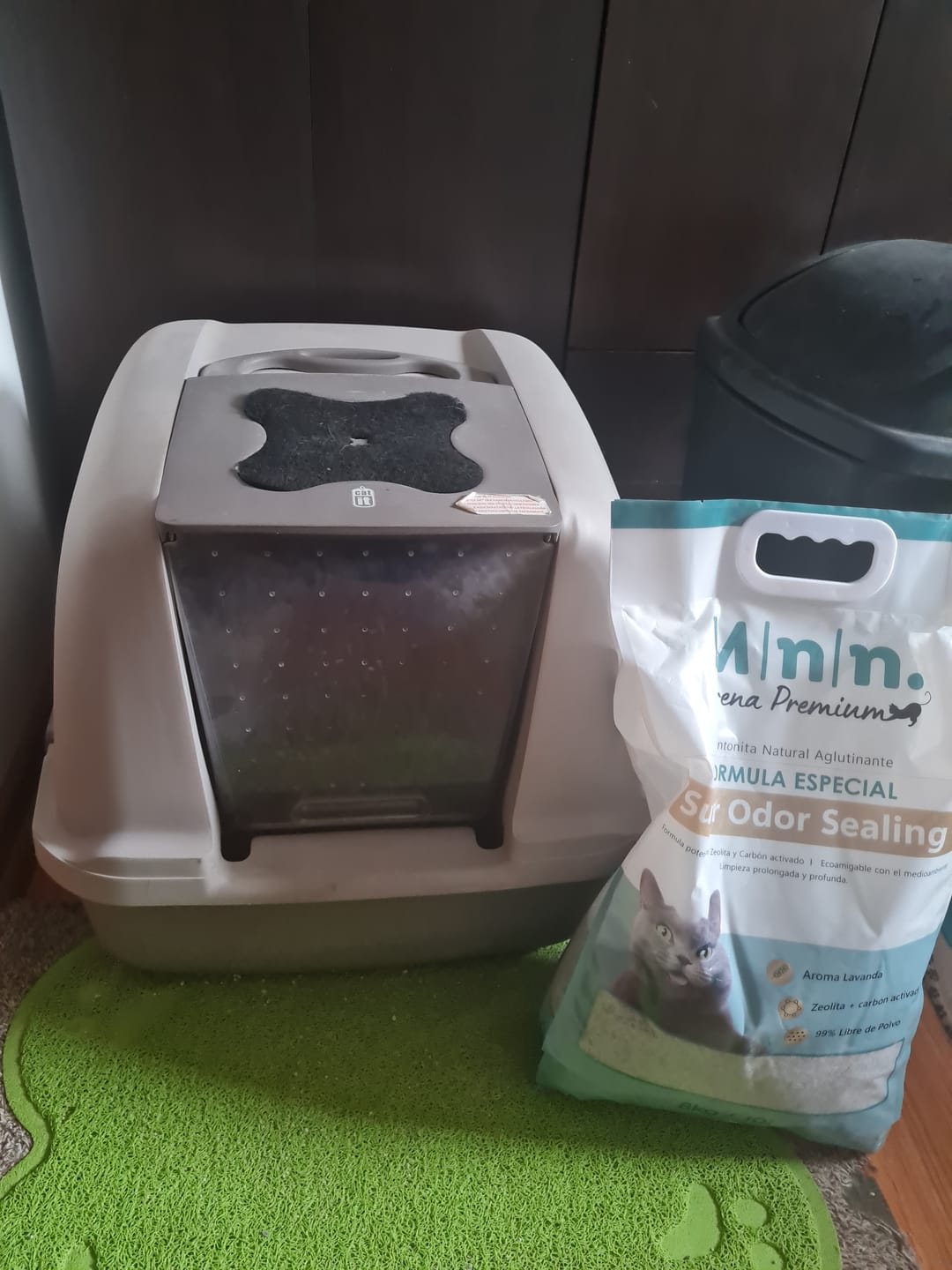 Customer photo review of Arena Minino 16kg - Carbón Activado [Nueva]