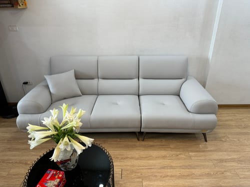 Customer photo review of ZYPHER - Sofa văng da 3 chỗ tựa liền