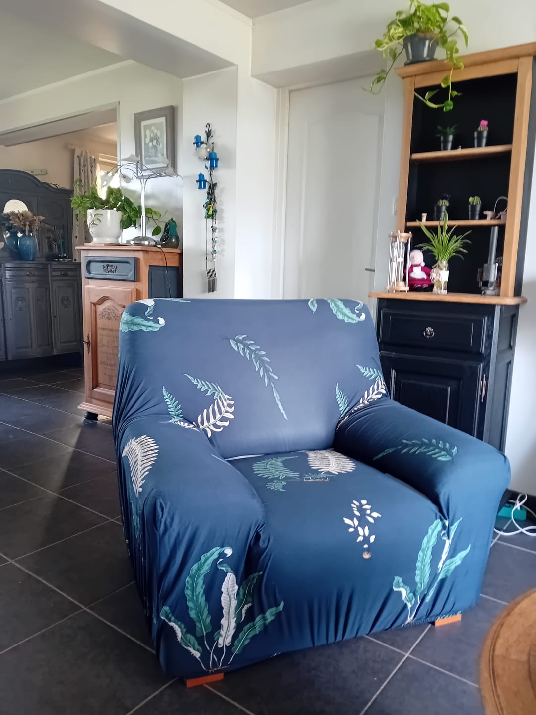 Customer photo review of Bleu clair - Housse de Canapé Extensible