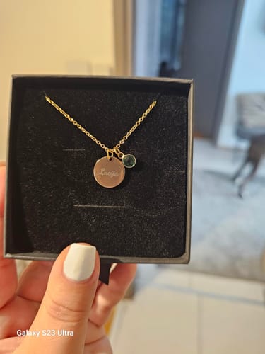 Customer photo review of Ogrlica: Name Birthstone