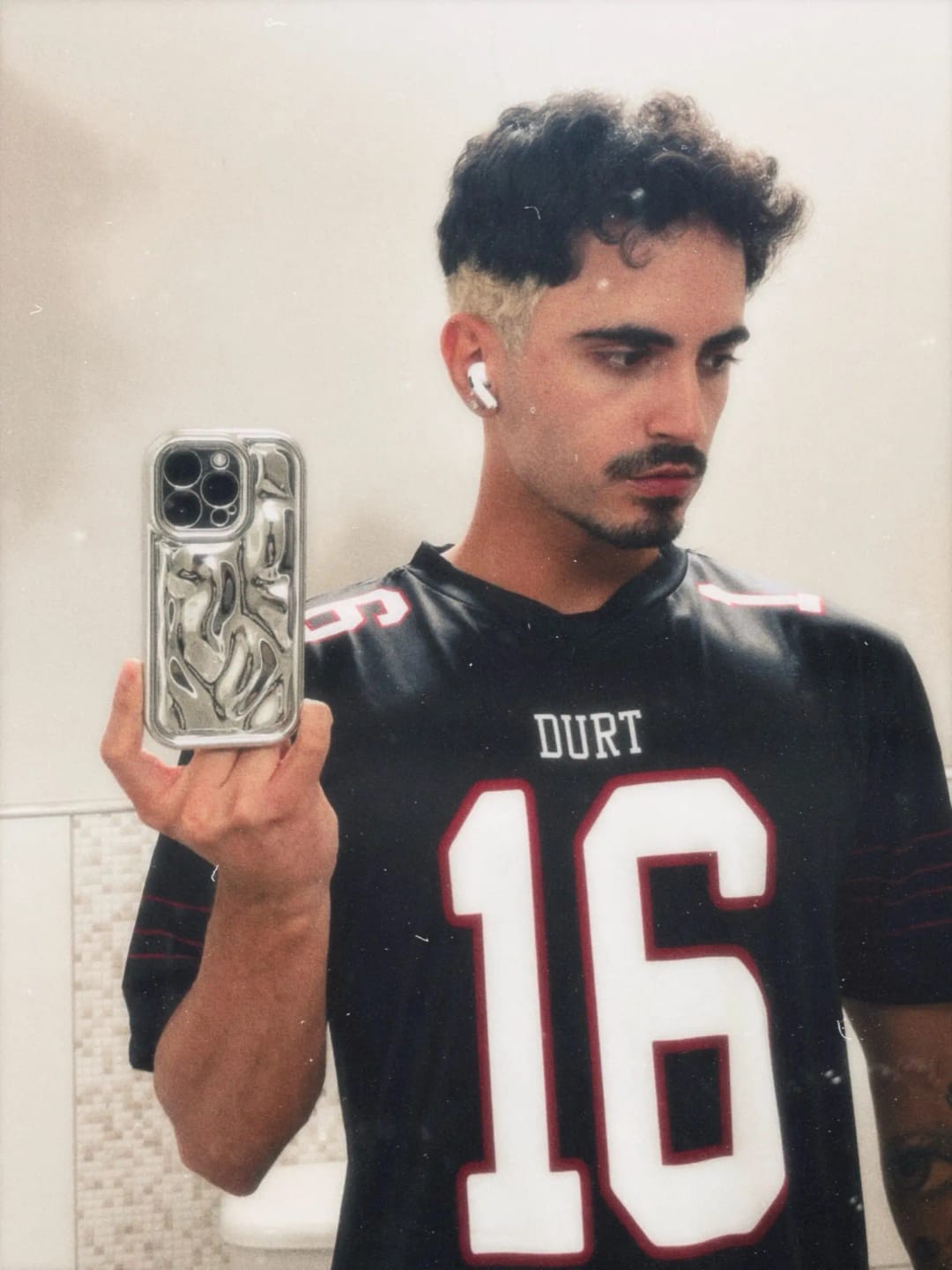 Customer photo review of Custom Black Football Jersey Athletic Shirt For Adult Youth