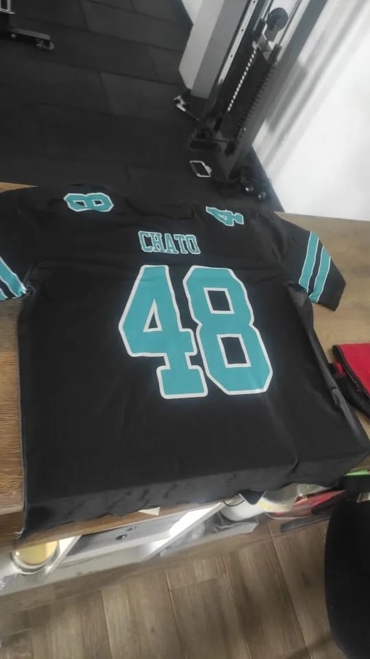 Customer photo review of Custom Black Football Jersey Athletic Shirt For Adult Youth