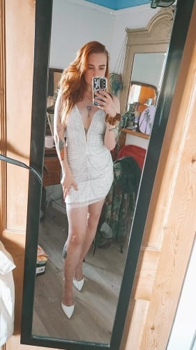 Customer photo review of Jeanna Crystal Dress (WHITE)