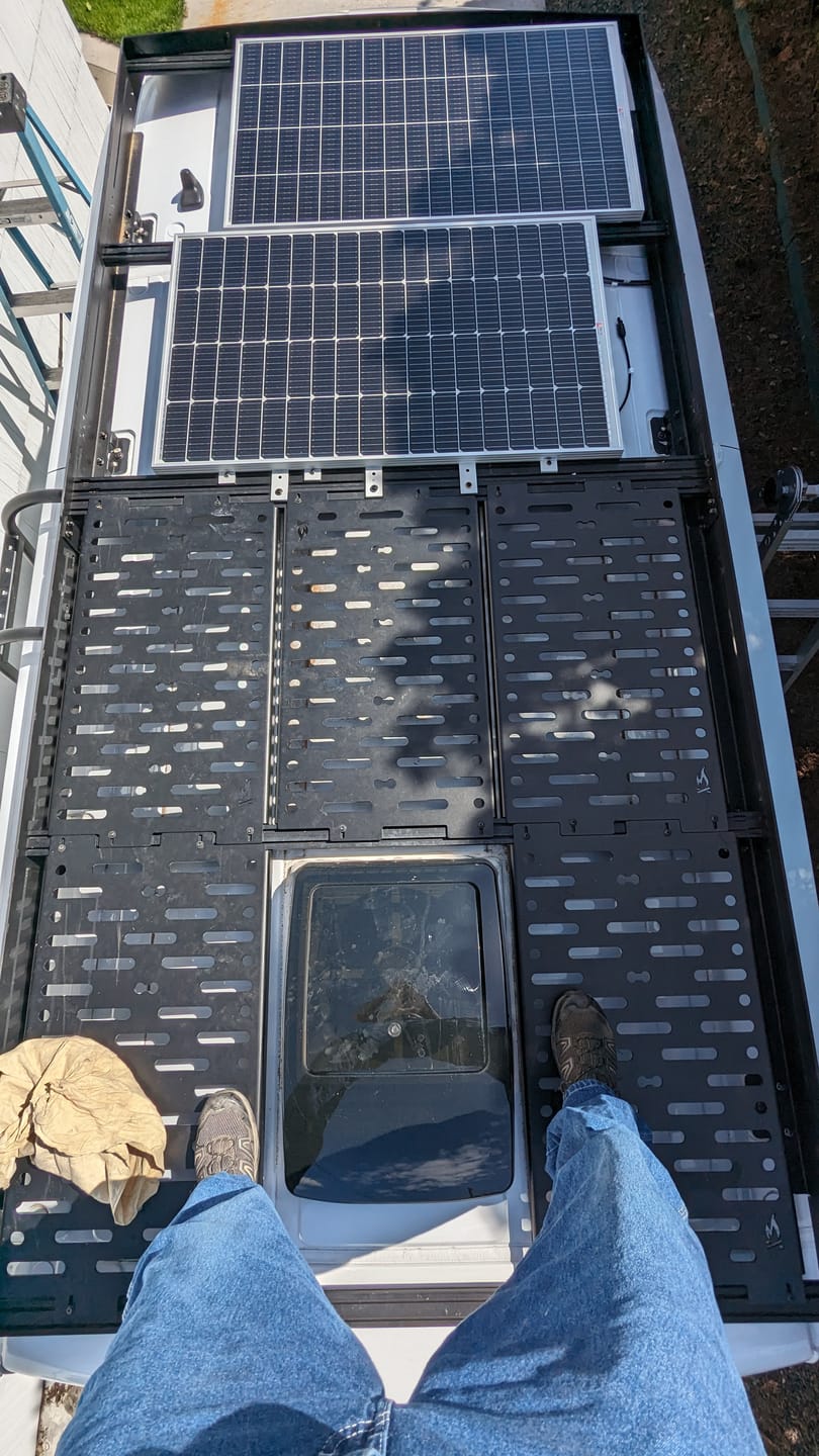 Customer photo review of MEGA 150 Watt Monocrystalline Solar Panel | Best 12V Panel for RVs and Off-Grid | 25-Year Output Warranty | UL Certified