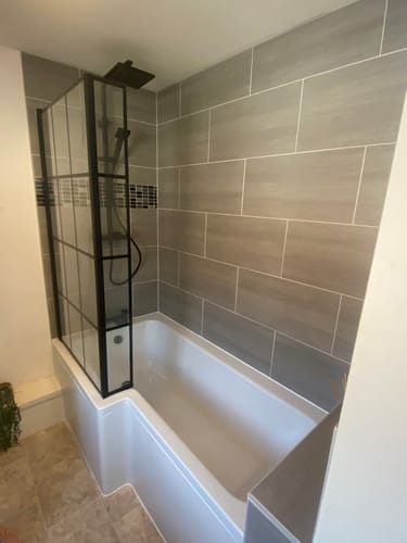 Customer photo review of Nuie Square Thermostatic Bar Valve & Shower Kit - Matt Black