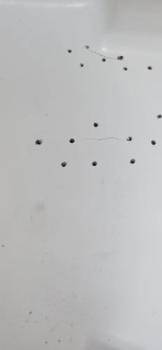 Customer photo review of Floor Crack Repair - Tub and Shower Repair Kit