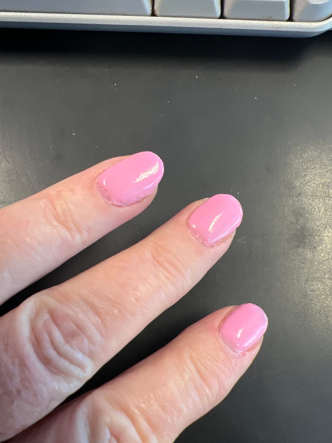 Customer photo review of Ruby Red Dipping Powder