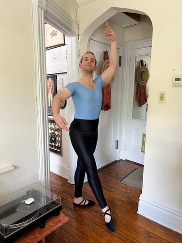 Customer photo review of Men's Po Delta Dance Tights - Hi Performance Black