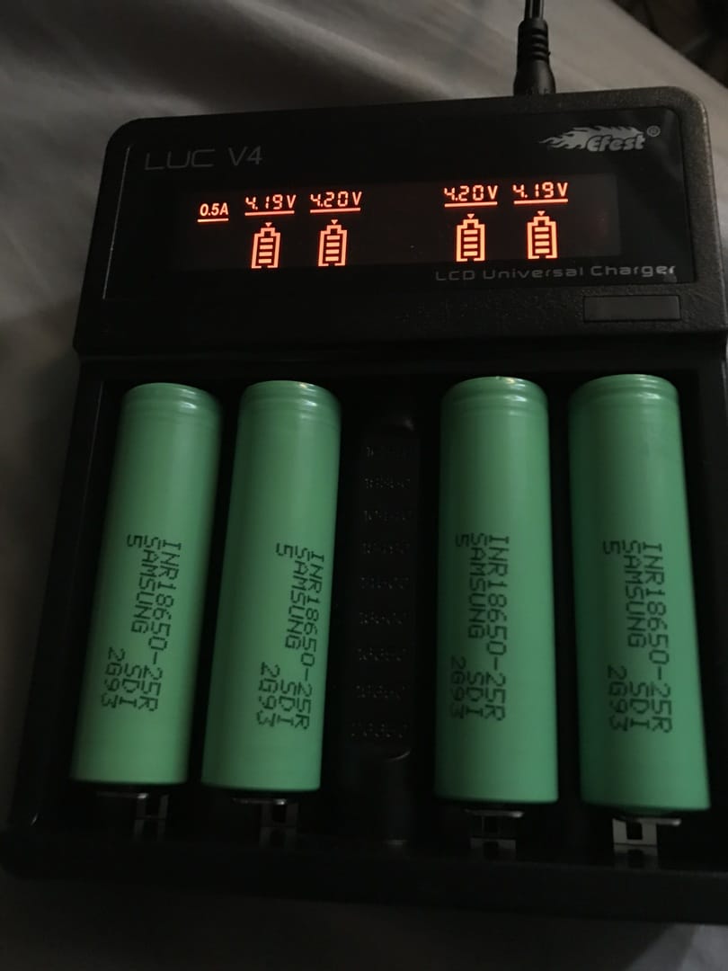Customer photo review of Samsung 25R 18650 2500mAh 20A Battery