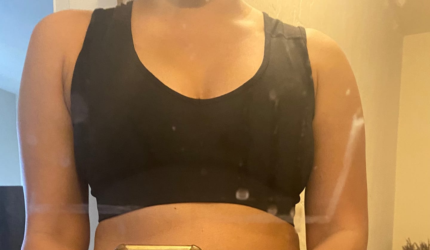 Customer photo review of AlignMe Pullover Posture Sports Bra For Women