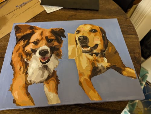 Customer photo review of Custom Paint by Numbers Kit for Personalized Artwork
