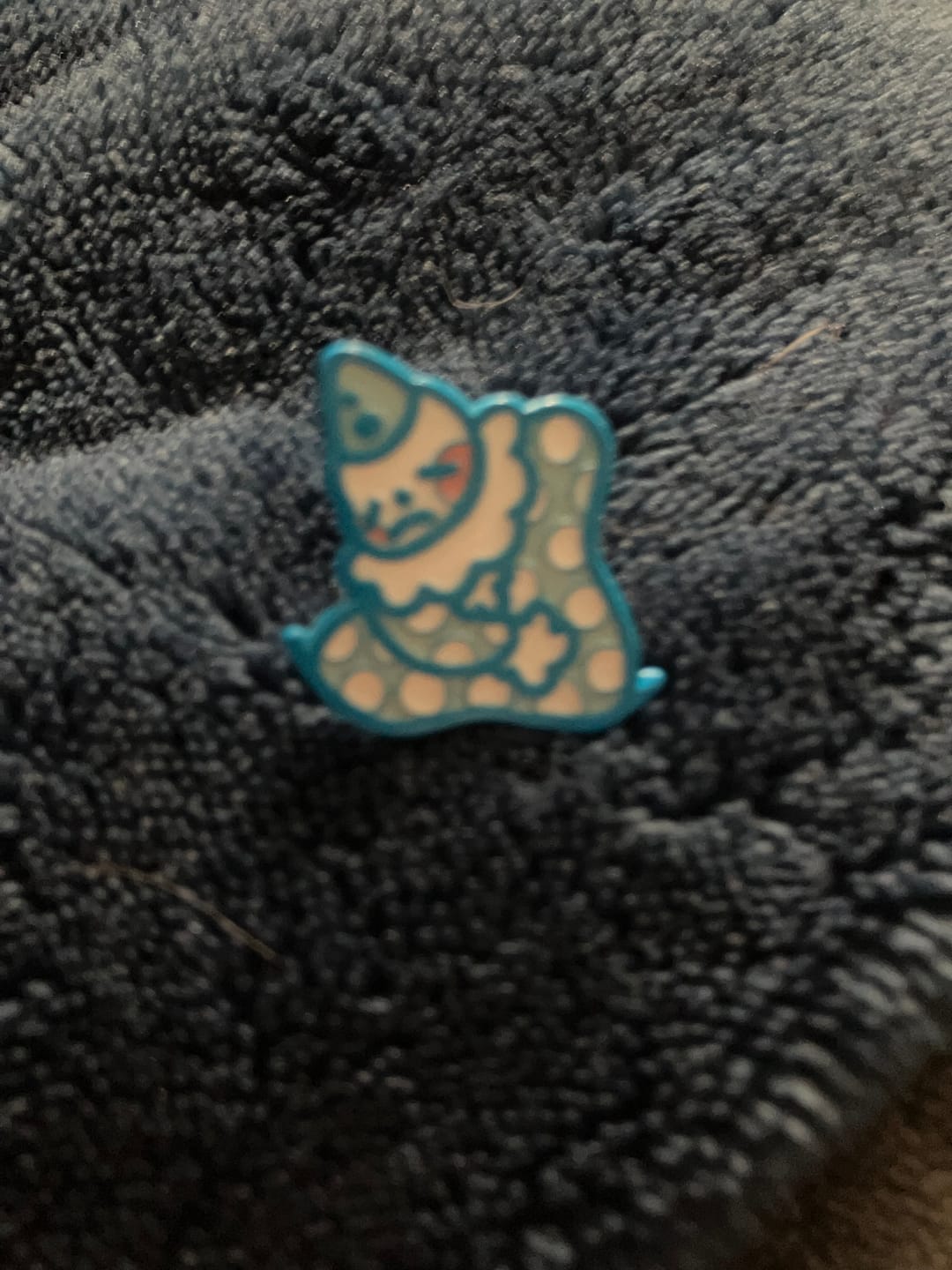 Customer photo review of Cute Lil Clown Enamel Pins