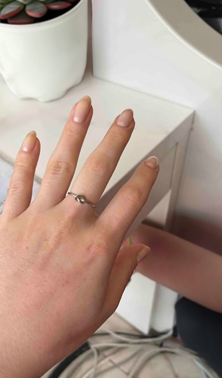 Customer photo review of Knot Ring Sterling Silver Everyday Basic Jewelry