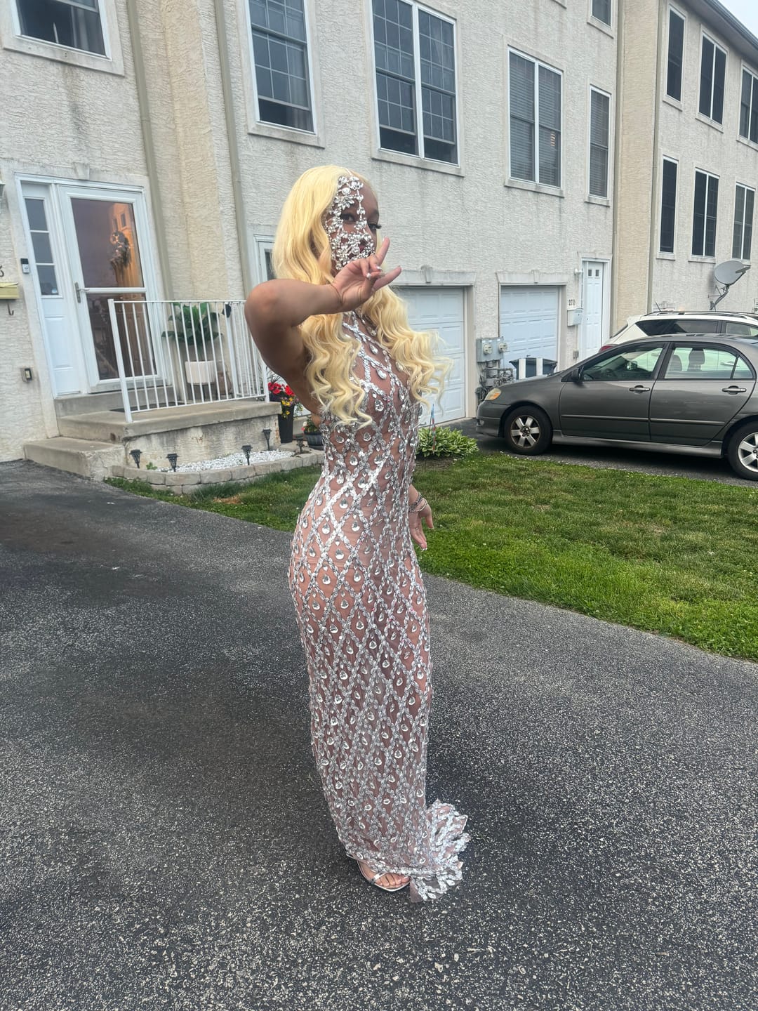 Customer photo review of Midnight Rhinestone Dress Set(Ready To Ship)