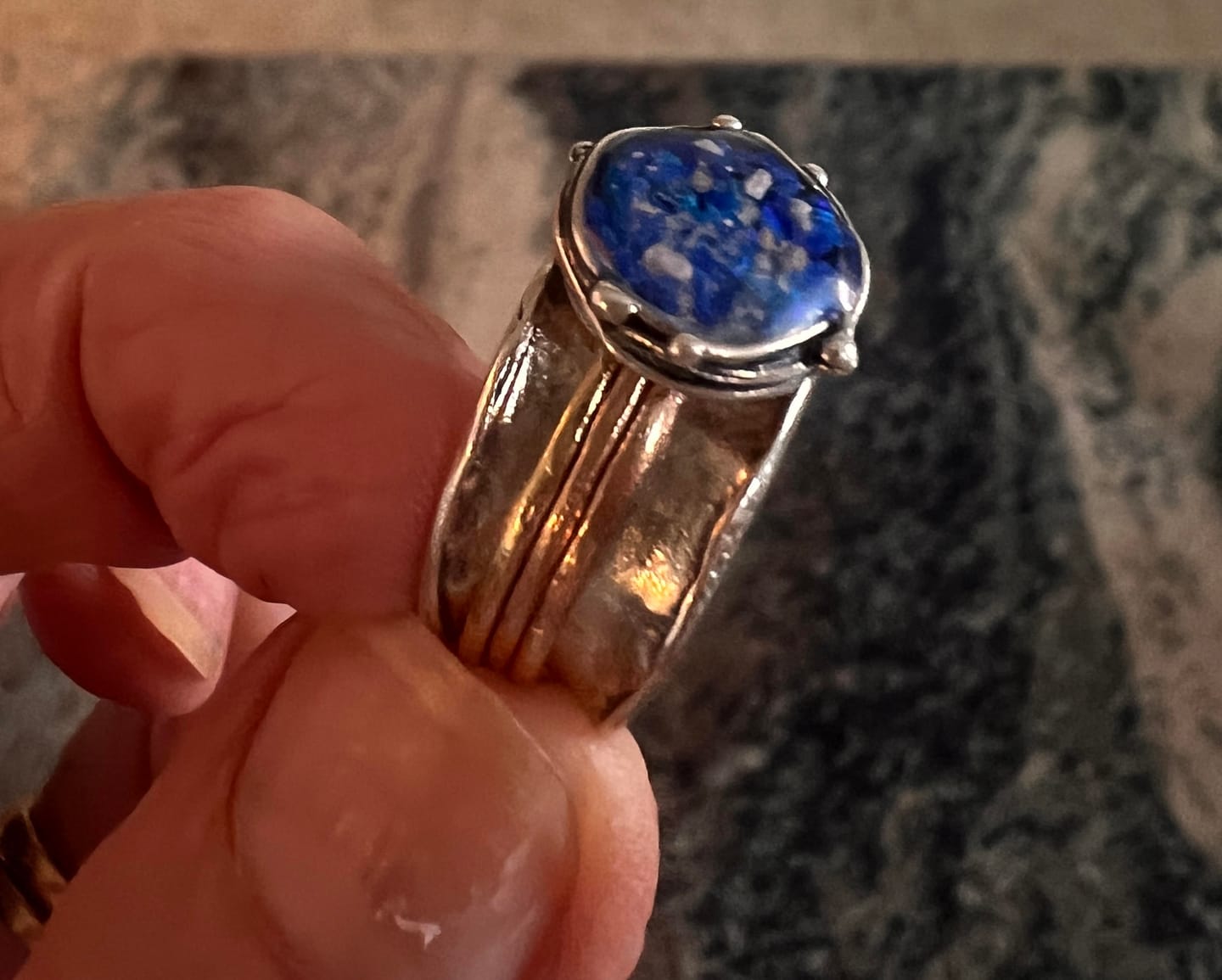 Customer photo review of Two Tone Spin Ring