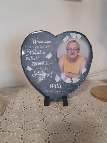 Customer photo review of Schutzengel - Individuelles Schieferherz