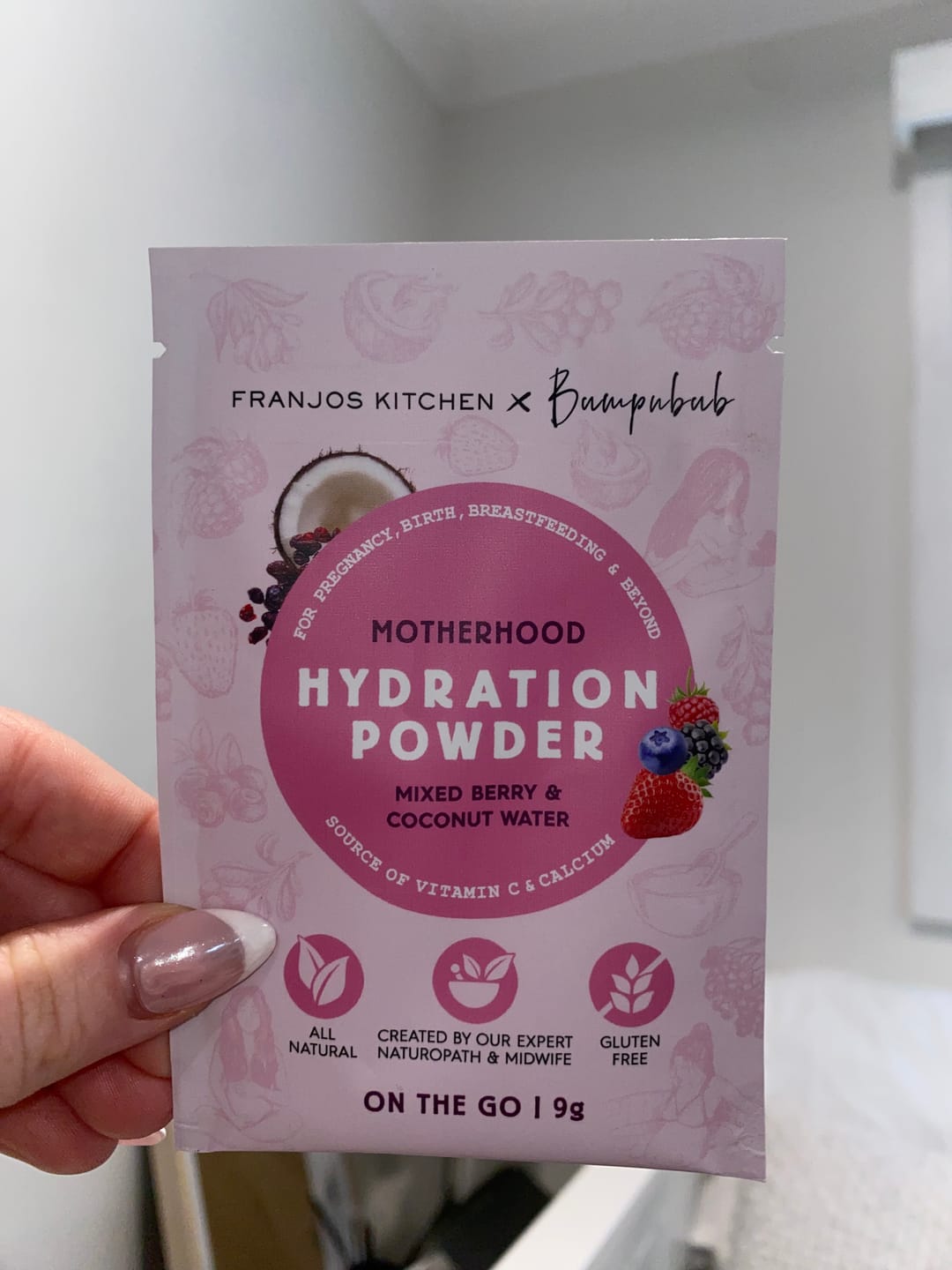 Customer photo review of On-the-Go Mixed Berry Motherhood Hydration Box