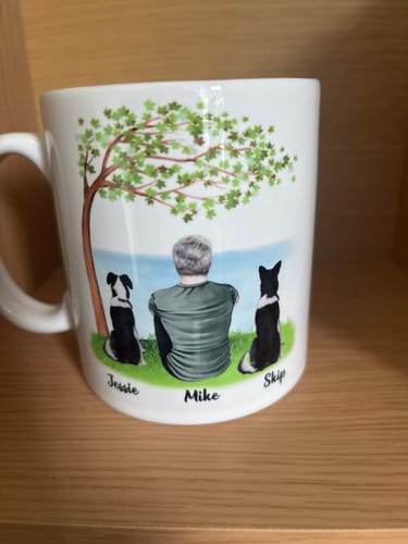 Customer photo review of Man & Dogs - Best Dog Dad Ever Personalised Mug