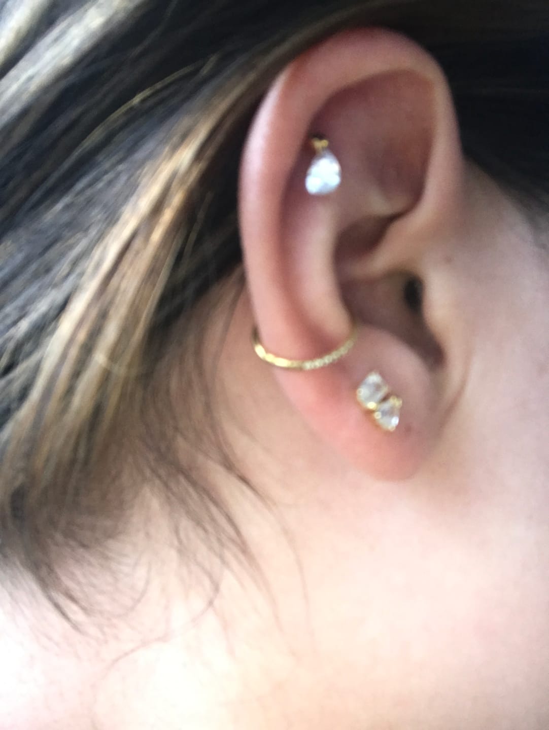 Customer photo review of Zoey Piercing | Titan