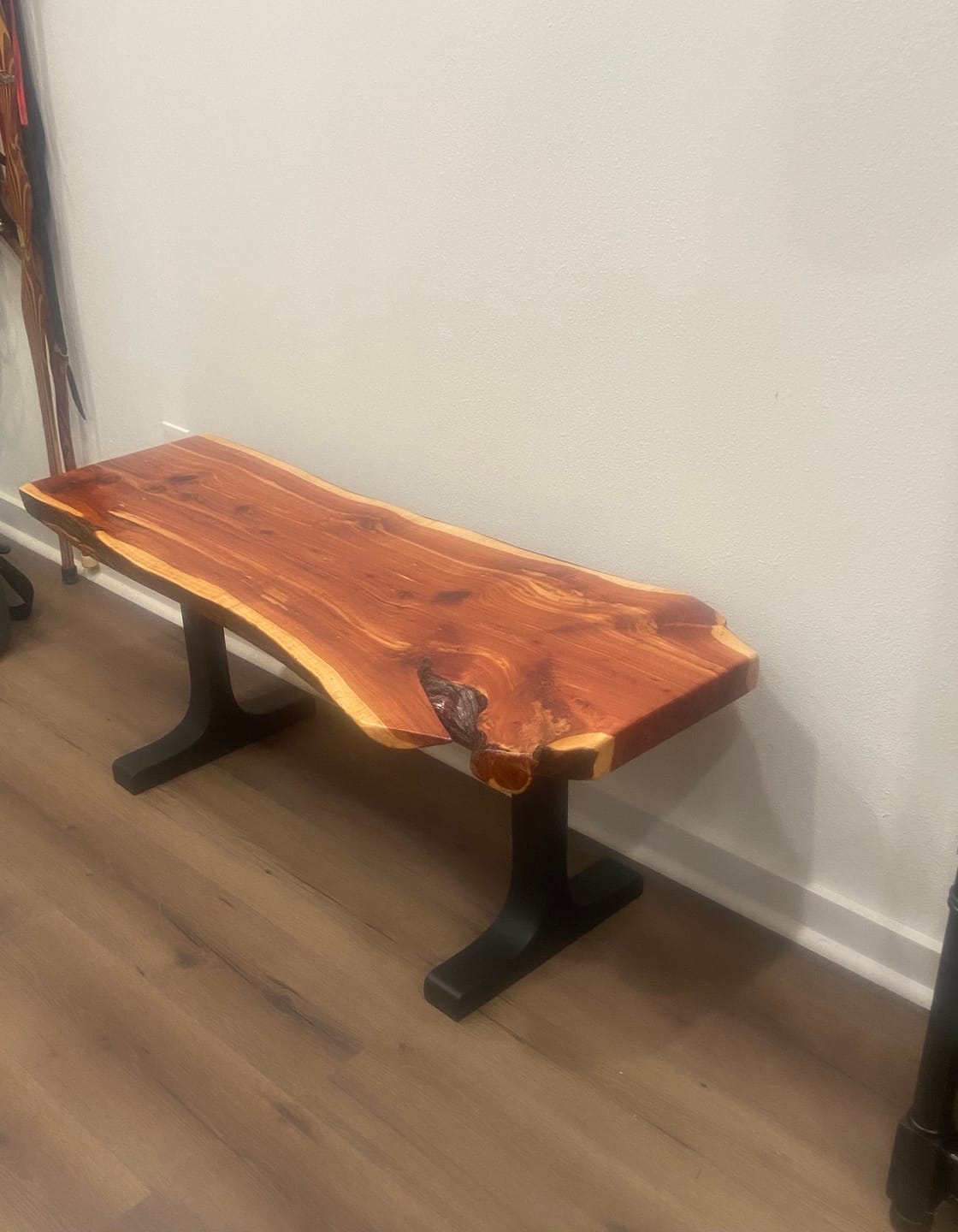 Customer photo review of Bench Legs 102 Wineglass 16H Metal Outdoor Furniture