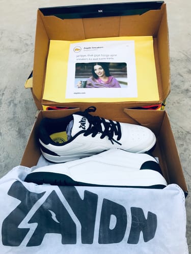 Customer photo review of MYTH Off White Black Men's casual sneaker