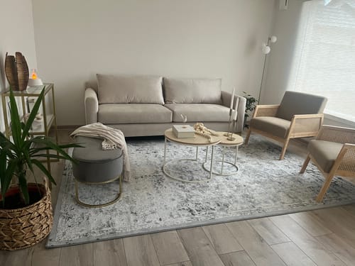 Customer photo review of Mesa de centro circular nido MIMA Blanco