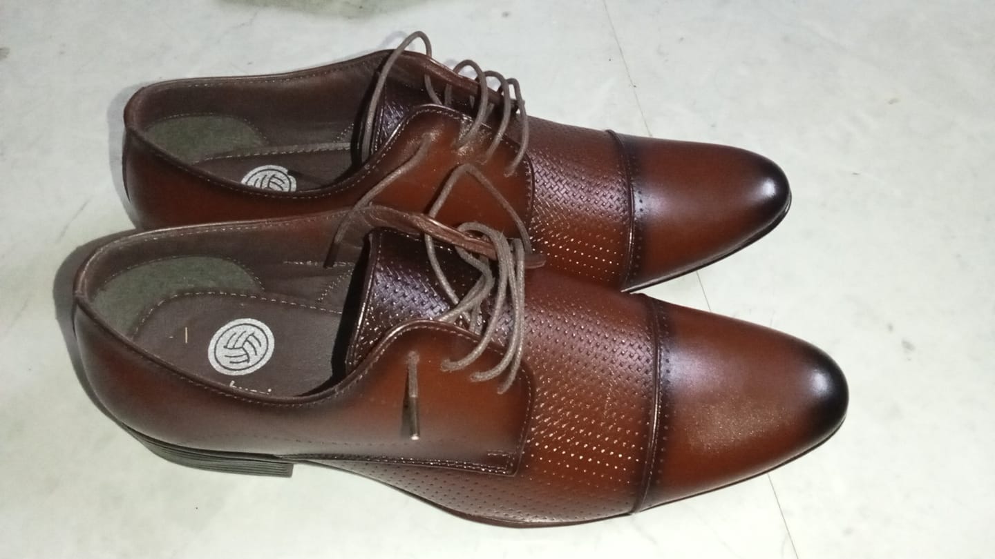 Customer photo review of Bacca Bucci HOMER Formal Shoes with Superior Comfort | All Day Wear Office Or Party Lace-up Shoes