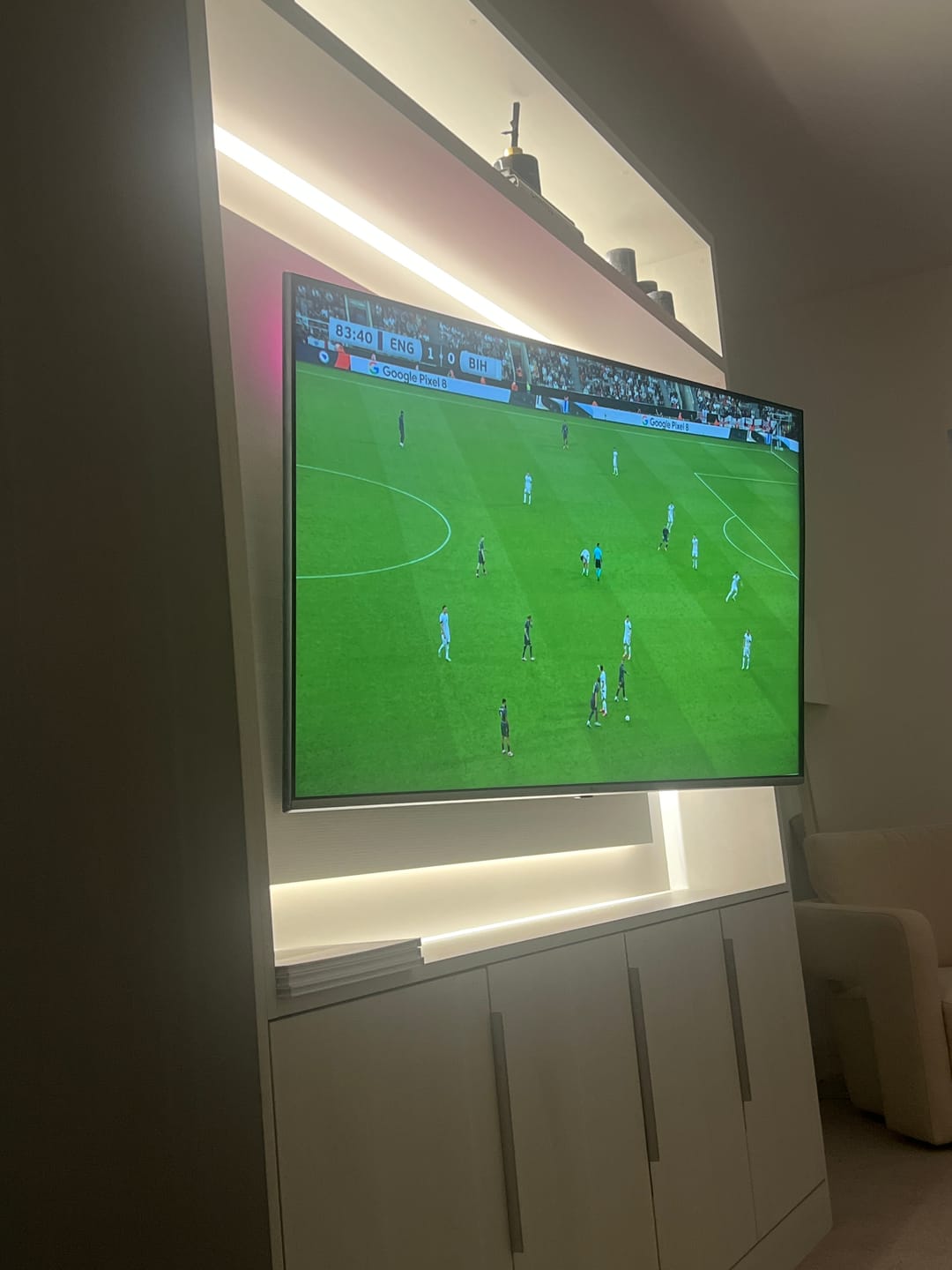 Customer photo review of Bespoke Cut- Upto 20M Super Length Continues Run LED COB Strip IP44 8W 3000K Warm White