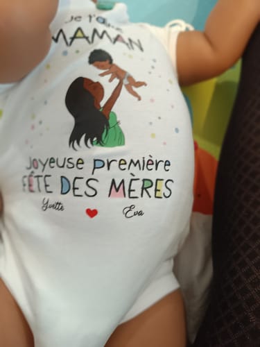 Customer photo review of Meilleurs parents - Body bébé personnalisé pour la fête des mères et la fête des pères