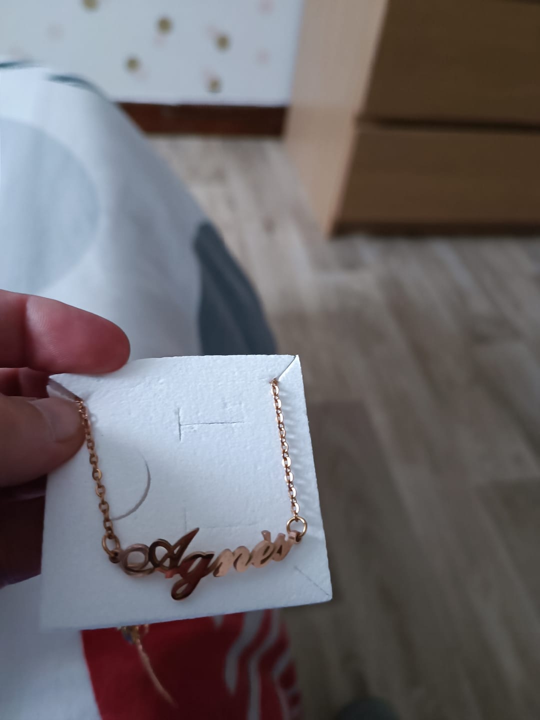 Customer photo review of Bracelet de cheville personnalisé avec prénom