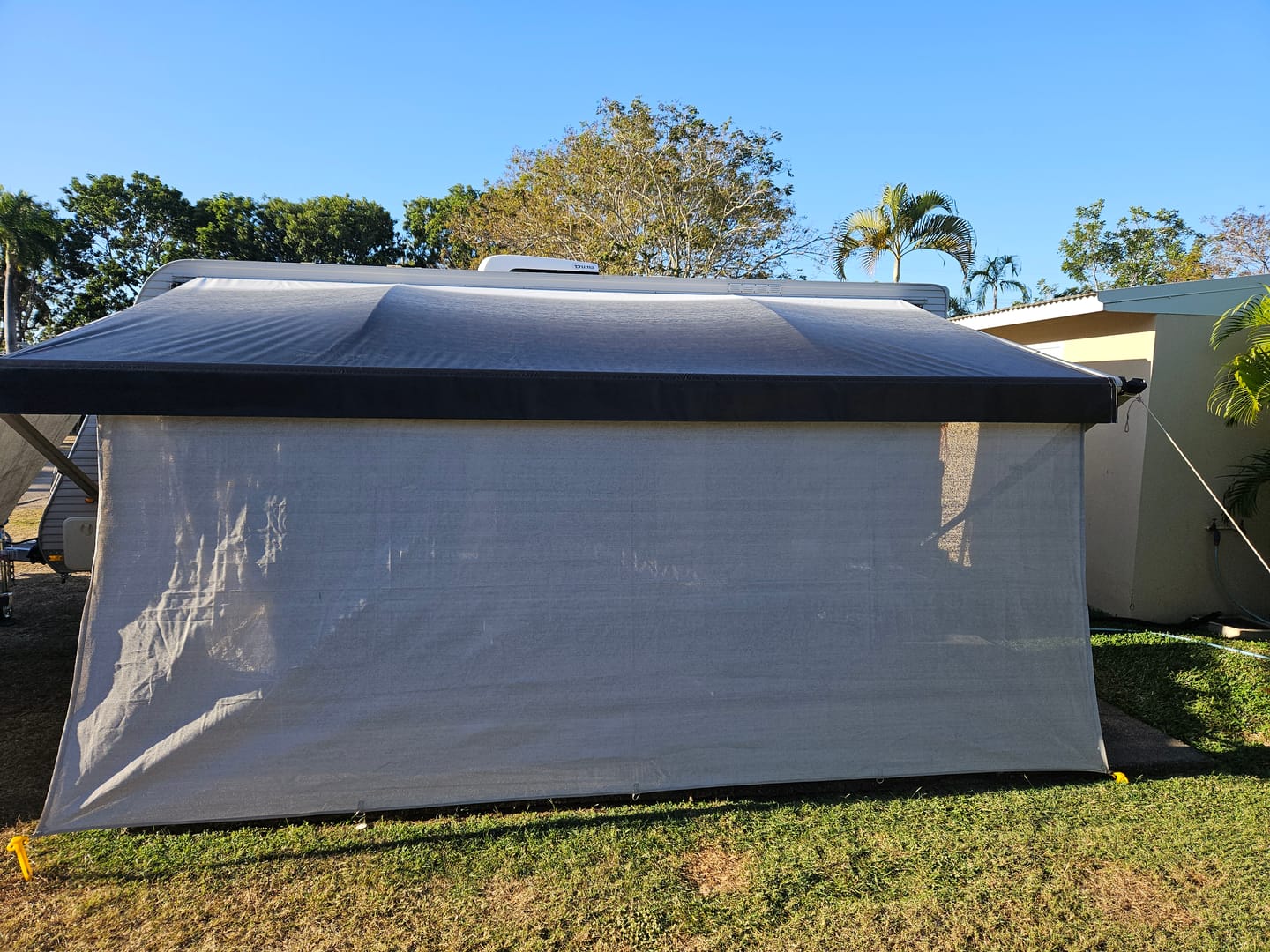 Customer photo review of Awning Replacement Vinyl - Black WA1001 Black Flap