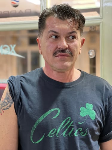 Customer photo review of Red Irregular Tie Suit