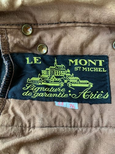 Customer photo review of 【~50’s】French Vintage Mixed Cotton Pique Work Pants Size.44-76 "Unusual Fabric" "Le Mont St. Michel"