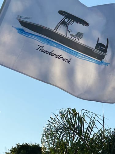 Customer photo review of Custom Lightweight Performance Boat Flags