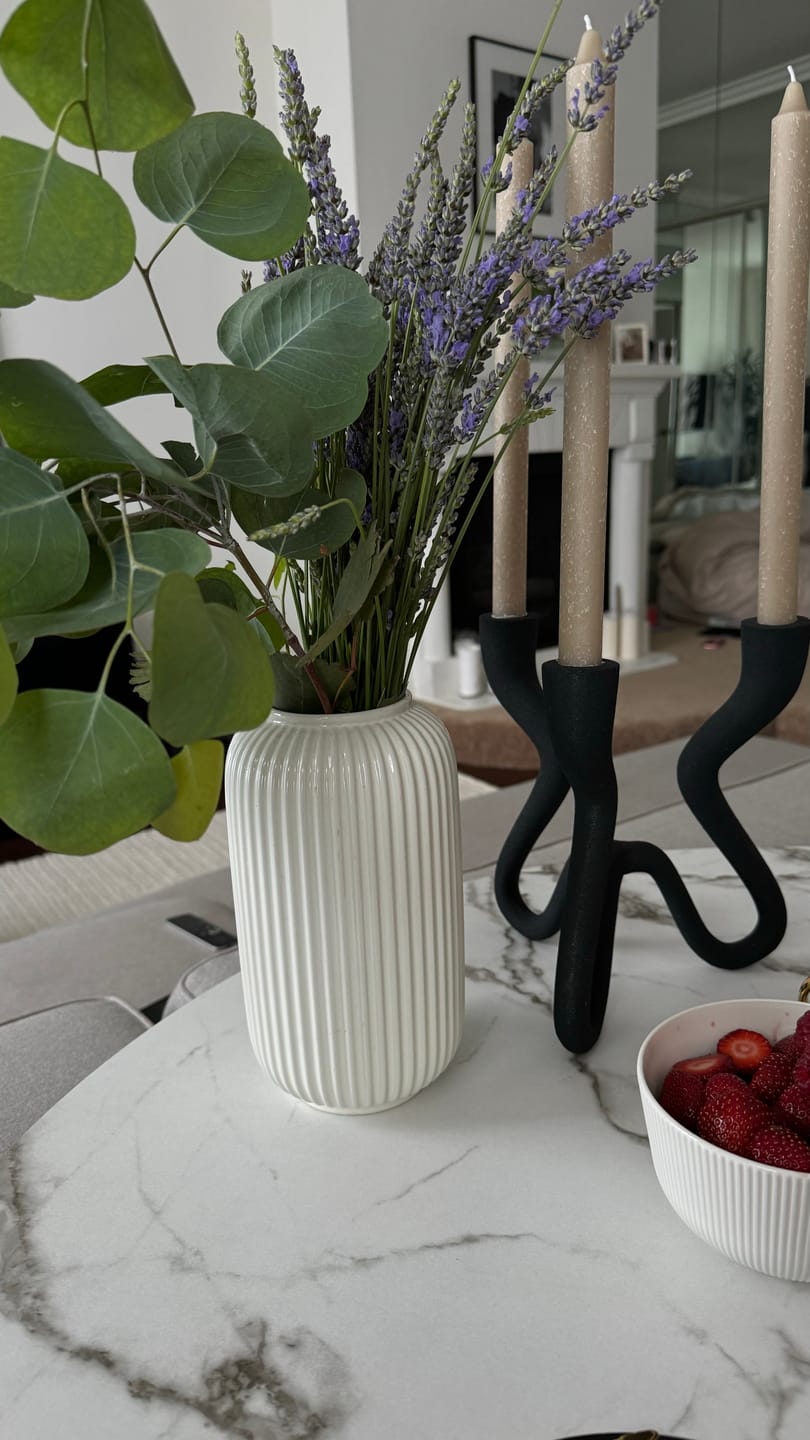 Customer photo review of Ebony Elevated Candelabra