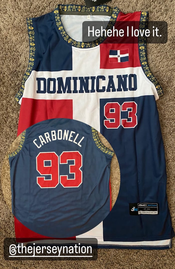 Customer photo review of Dominican Republic Custom Basketball Jersey