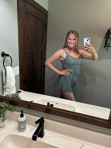 Customer photo review of rue swim romper